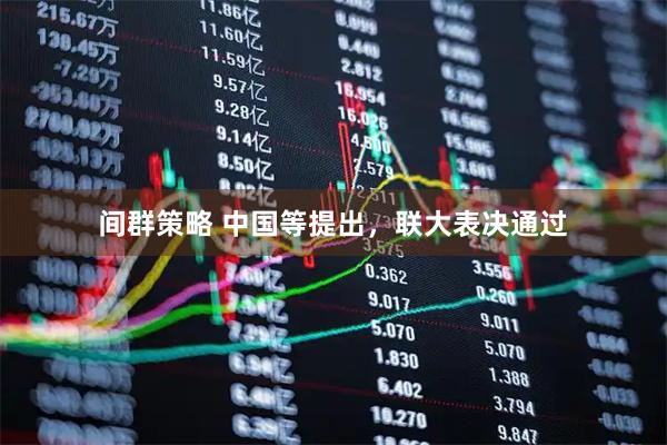 间群策略 中国等提出，联大表决通过